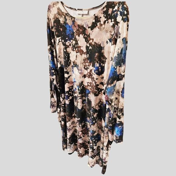 BRYN WALKER AVILA Print Dress In Galassia Wine Color - Picture 8 of 12